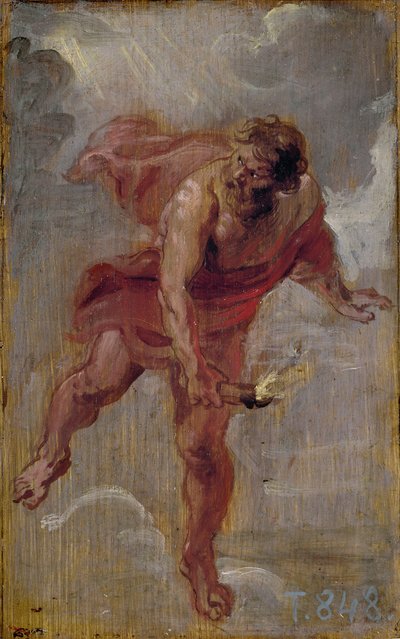 Promethee - Prometheus - Rubens, Pieter Paul (1577-1640) - ca 1636 - Óleo sobre madeira - 25,7x16,6 - Museo del Prado, Madrid de Peter Paul Rubens