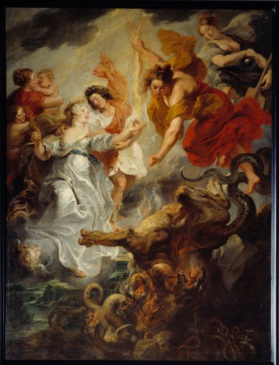 Reconciliação da Rainha Maria de Medicis (1573-1642) e de seu filho Luís XIII após a morte de Concini, 15 de dezembro de Peter Paul Rubens