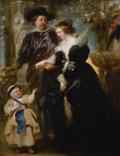 Rubens, sua esposa Helena Fourment e seu filho Frans, c.1635 de Peter Paul Rubens