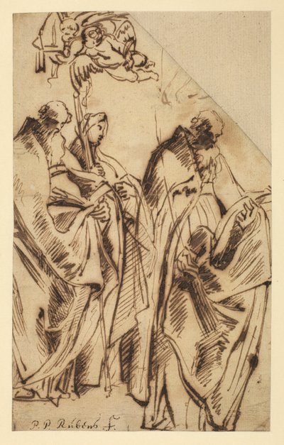 São Amandus e São Walpurga, c.1610 de Peter Paul Rubens
