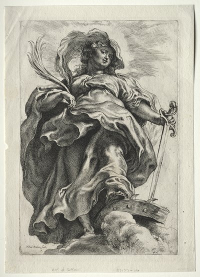 Santa Catarina nas Nuvens de Peter Paul Rubens