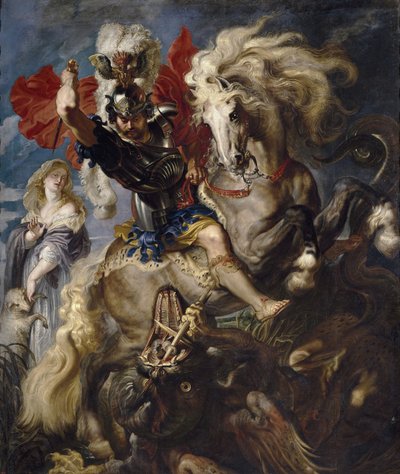 São Jorge e o Dragão, 1606-1608 de Peter Paul Rubens