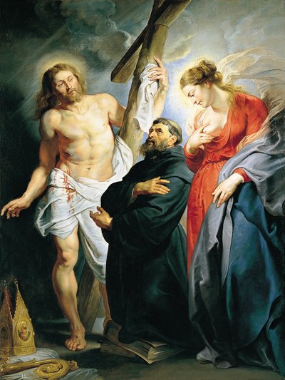 Santo Agostinho entre Cristo e a Virgem de Peter Paul Rubens