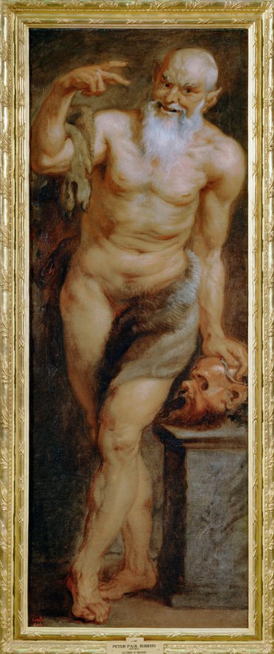 Silen, ou um fauno, pintado para a Torre de La Parada (pintura sobre tela) de Peter Paul Rubens