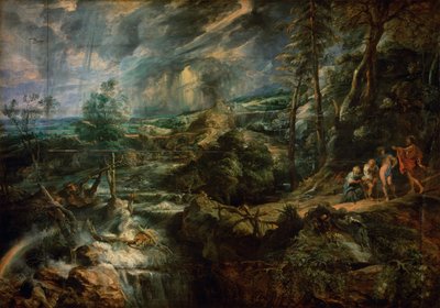 Paisagem tempestuosa com Filemão e Baucis de Peter Paul Rubens
