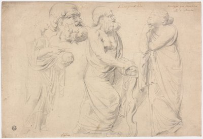Estudos de um sarcófago romano de Peter Paul Rubens
