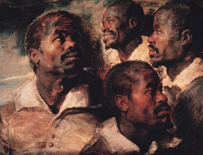 Estudos da cabeça de um negro (óleo sobre tela) de Peter Paul Rubens