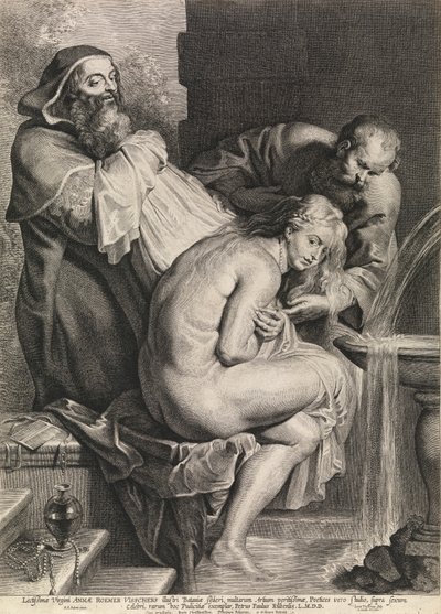 Suzanne and the Old Men (gravura) de Peter Paul Rubens