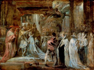 A coroação de Marie de Médici, 1622. de Peter Paul Rubens