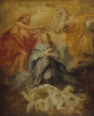 A Coroação da Virgem, ca. 1632-33. de Peter Paul Rubens