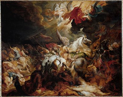 A derrota de Senaquerib (pintura sobre madeira de carvalho) de Peter Paul Rubens