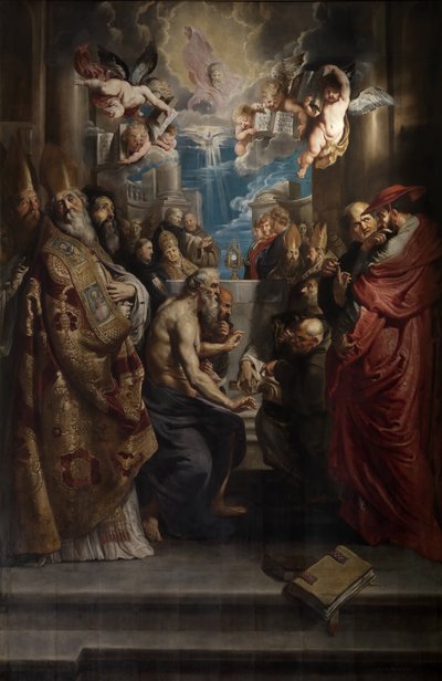 A Disputação do Santo Sacramento, ca 1609. de Peter Paul Rubens