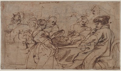 A Festa de Herodes retoma Tomyris com a Cabeça de Ciro verso, c. 1637-1638. de Peter Paul Rubens