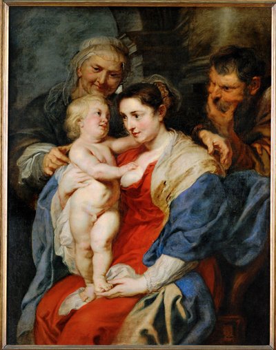 A Sagrada Família com Santa Ana (pintura sobre tela) de Peter Paul Rubens