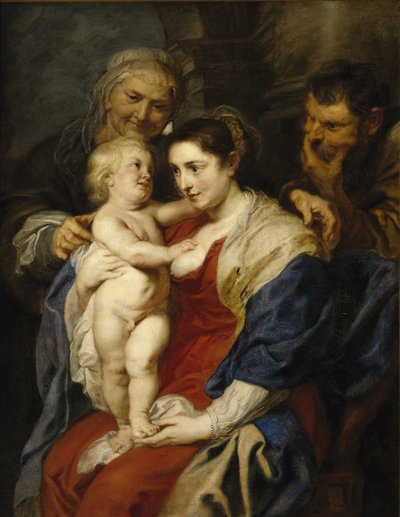 A Sagrada Família com Santa Ana, 1626-1630 de Peter Paul Rubens
