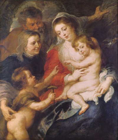 A Sagrada Família com Santa Isabel e o Infante São João Batista, c.1634 de Peter Paul Rubens
