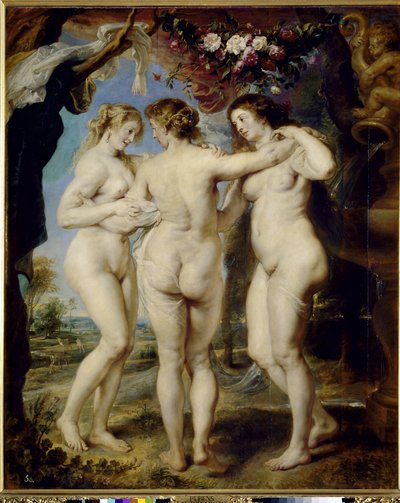 As Três Graças - óleo sobre tela de Peter Paul Rubens