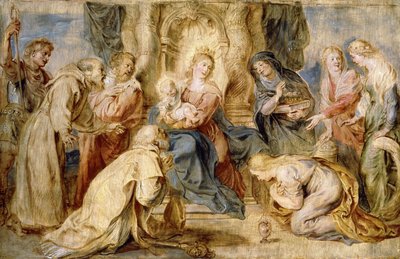 A Virgem e o Menino Entronizados Adorados por Oito Santos, de Peter Paul Rubens