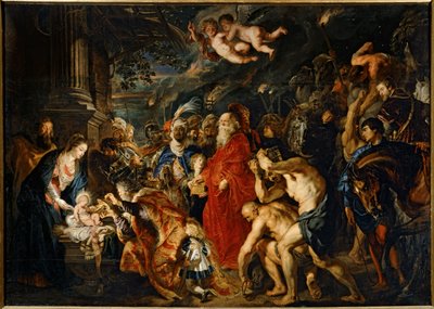 A adoração dos três Reis Magos (pintura sobre tela) de Peter Paul Rubens