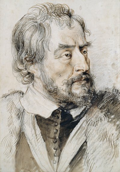 Thomas Howard (1585-1646) 2º Conde de Arundel (lápis, caneta e tinta e papel) de Peter Paul Rubens