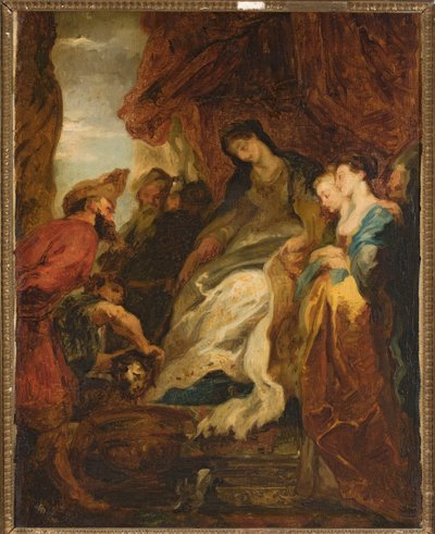 Tomíris ordenando que a cabeça de Ciro seja mergulhada numa bacia de sangue (Heródoto, Histórias, I, 214) de Peter Paul Rubens