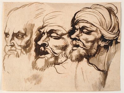 Três cabeças masculinas de Peter Paul Rubens