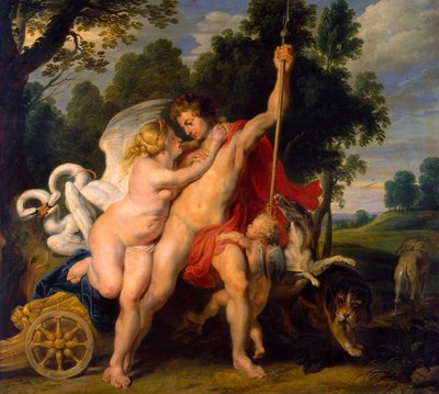 Vênus e Adônis, c1614 de Peter Paul Rubens