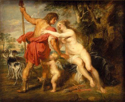 Venus e Adonis, c.1635 de Peter Paul Rubens