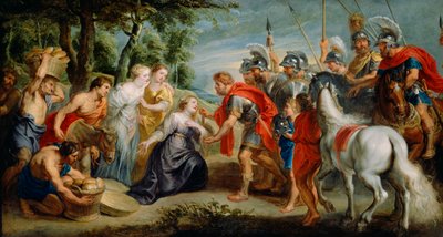 David Meeting Abigail, c.1620-5 de Peter Paul studio of Rubens