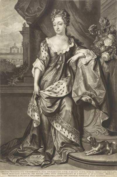 Cristina Carlota de Württemberg 1645-1699, Princesa da Frísia Oriental, ca 1699. de Peter Schenk