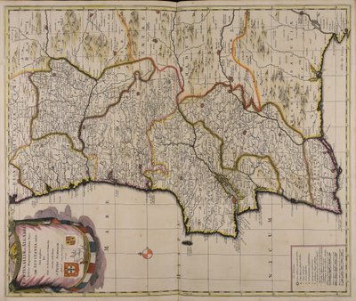 Corona Portugalliae et Algarbiae veteris Hispaniae quondam pars quae Lusitania audiit jam amplior hic suas in provincias et dioeceses noviter distributas de Peter Schenk the Elder