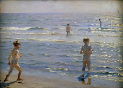 Meninos banhistas. Sol. Skagen de Peder Severin Krøyer