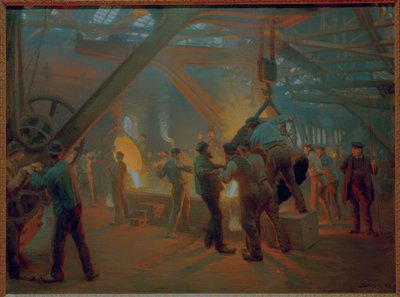 Na fundição de ferro da Burmeister & Wain de Peder Severin Krøyer