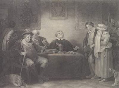 The Seven Ages, Fifth Age: The Justice Shakespeare, As You..., publicado pela primeira vez em 1801, reeditado em 1852. de Peter Simon