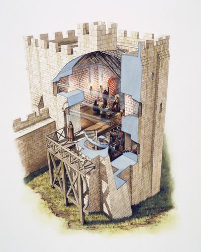 Castelo de Peveril, século XII, c1990-2010 de Peter Urmston