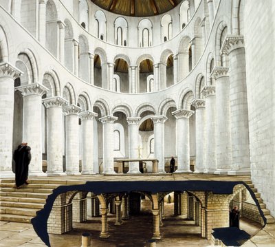O presbitério e a cripta da Abadia de Santo Agostinho, século XII, c1990-2010 de Peter Urmston
