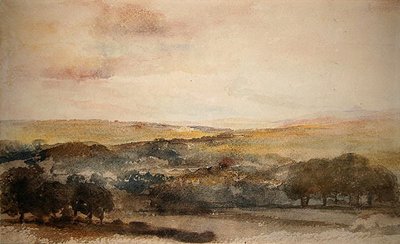 A Distant View of Lowther Castle, Westmorland (aguarela sobre papel) de Peter de Wint
