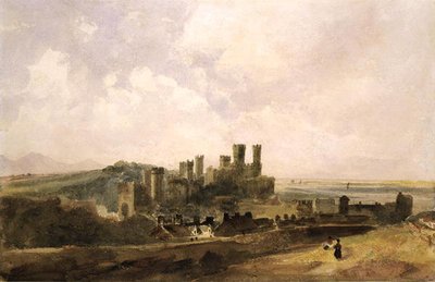 Castelo de Caernarvon (aguarela sobre papel) de Peter de Wint