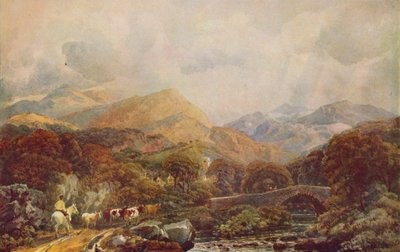 Paisagem montanhosa, século c19 de Peter de Wint