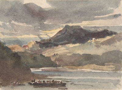 Estudo para The Ferry, depois de 1829. de Peter de Wint