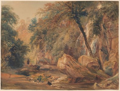 Cachoeira no Dingle no Badger Hall de Peter de Wint