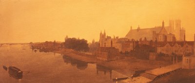 Abadia de Westminster e Hall e Casas Antigas do Parlamento de Peter de Wint