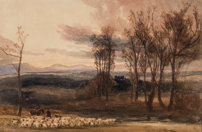 Winters Dusk, c.1830 (wc no papel) de Peter de Wint