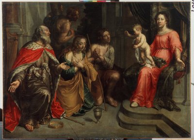 "Les pecheurs devant la Vierge et l