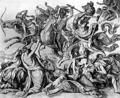 Os Quatro Cavaleiros do Apocalipse, 1926. de Peter von Cornelius