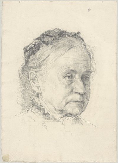 Retrato da mãe da artista de Peter von Halm