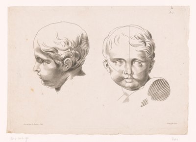Duas cabeças de criança
Princípios de desenho da natureza, parte cinco (título da série)
Vème Cahier De Principes Dessiné d