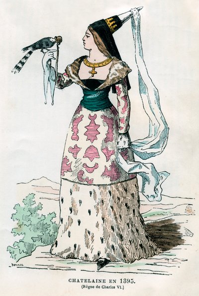 Senhora da mansão da época de Carlos VI da França, 1395 1882-1884. de Petit