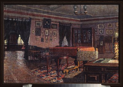 O salão na casa de Peter Ilyich Tchaikovsky de Petr Ivanovic Petrovichev