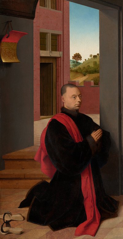 Retrato de um doador masculino de Petrus Christus